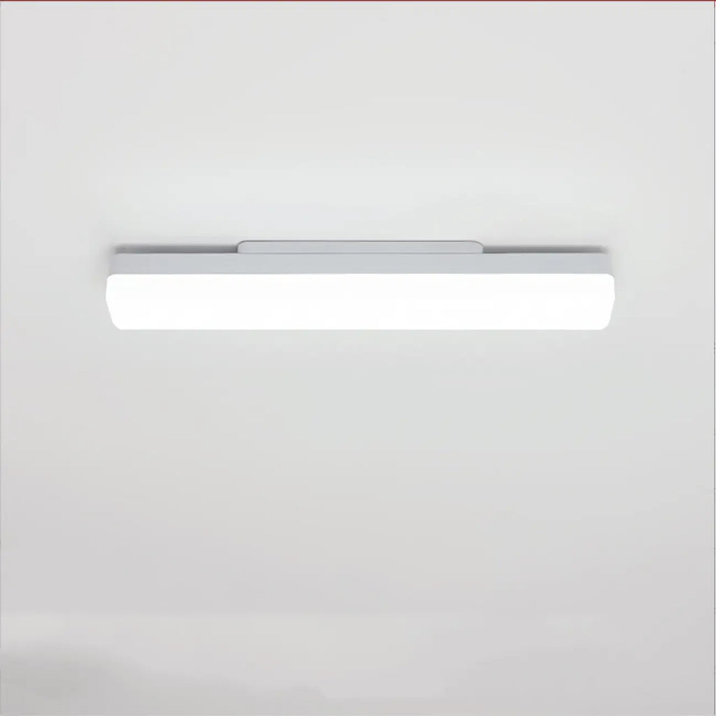 Applique murale LED rectangulaire minimaliste en plastique blanc pour salle de bain