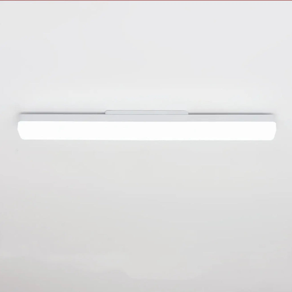 Applique murale LED rectangulaire minimaliste en plastique blanc pour salle de bain