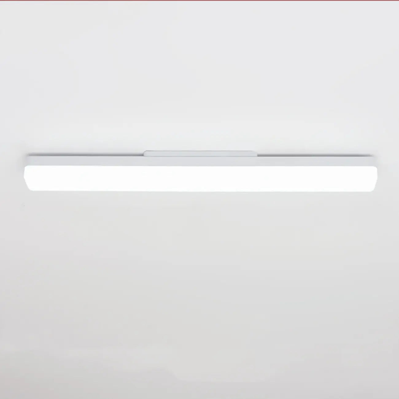 Applique murale LED rectangulaire minimaliste en plastique blanc pour salle de bain