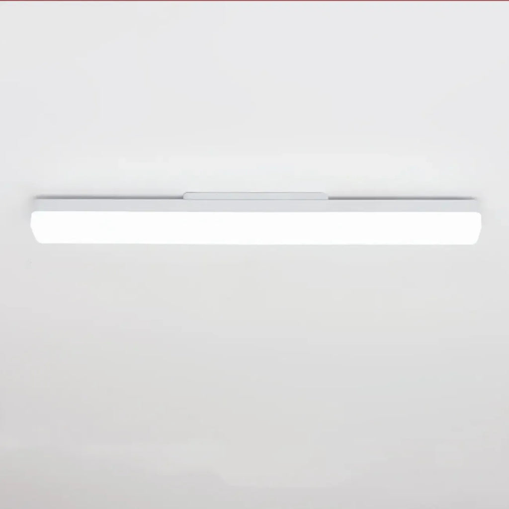 Applique murale LED rectangulaire minimaliste en plastique blanc pour salle de bain