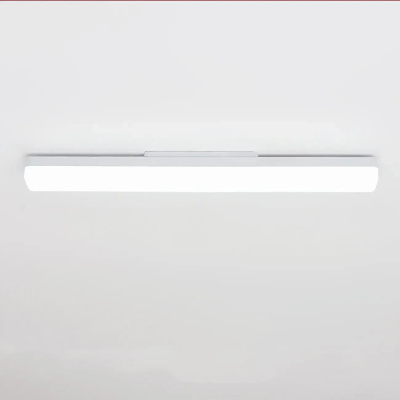 Applique murale LED rectangulaire minimaliste en plastique blanc pour salle de bain