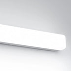 Applique murale LED rectangulaire minimaliste en plastique blanc pour salle de bain