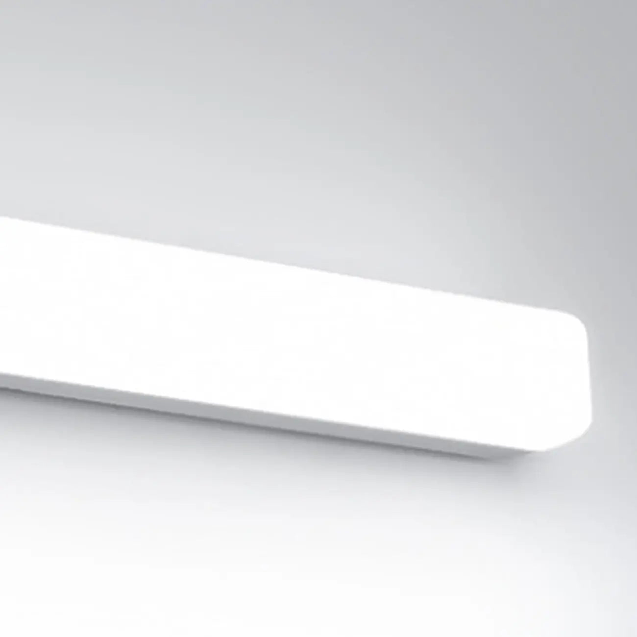 Applique murale LED rectangulaire minimaliste en plastique blanc pour salle de bain
