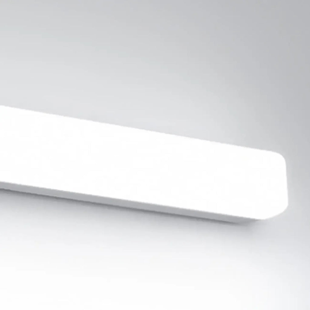 Applique murale LED rectangulaire minimaliste en plastique blanc pour salle de bain
