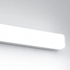 Applique murale LED rectangulaire minimaliste en plastique blanc pour salle de bain
