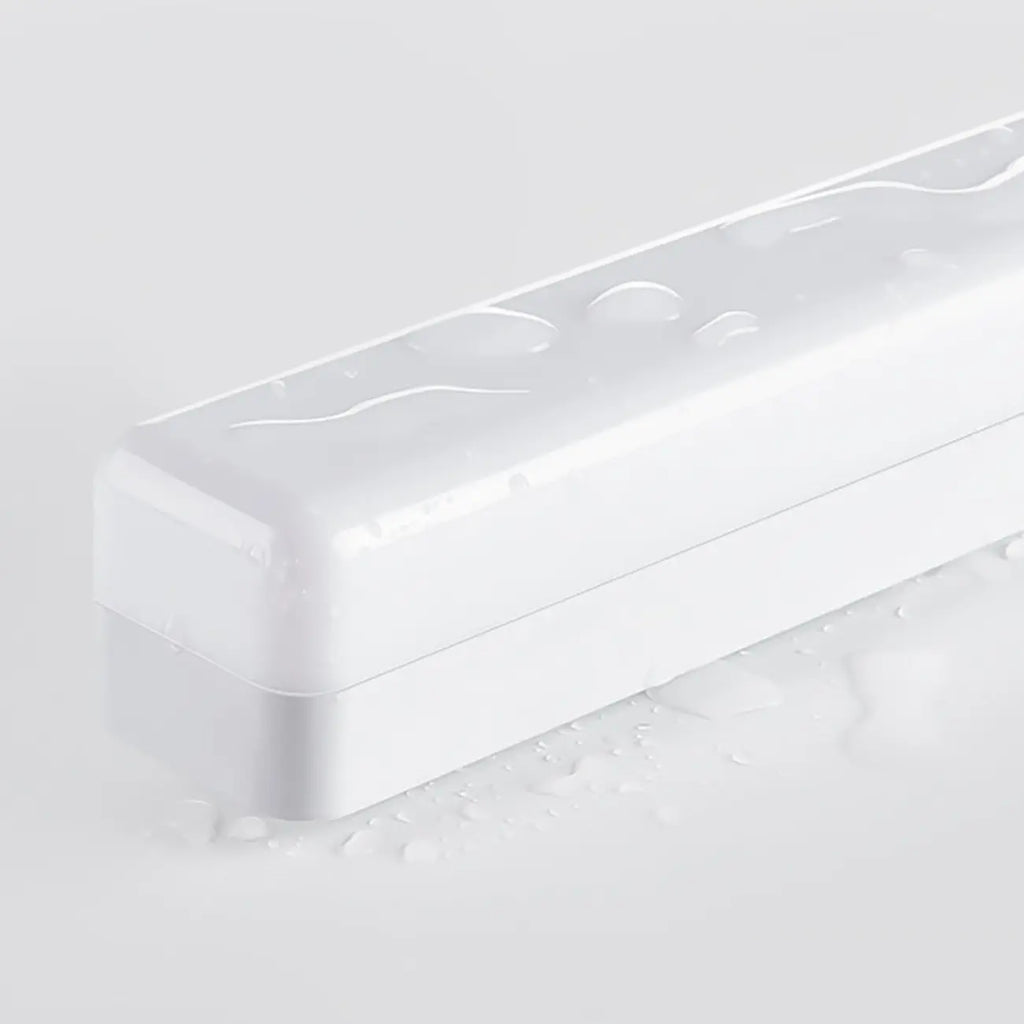 Applique murale LED rectangulaire minimaliste en plastique blanc pour salle de bain