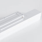 Applique murale LED rectangulaire minimaliste en plastique blanc pour salle de bain