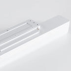 Applique murale LED rectangulaire minimaliste en plastique blanc pour salle de bain