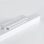 Applique murale LED rectangulaire minimaliste en plastique blanc pour salle de bain