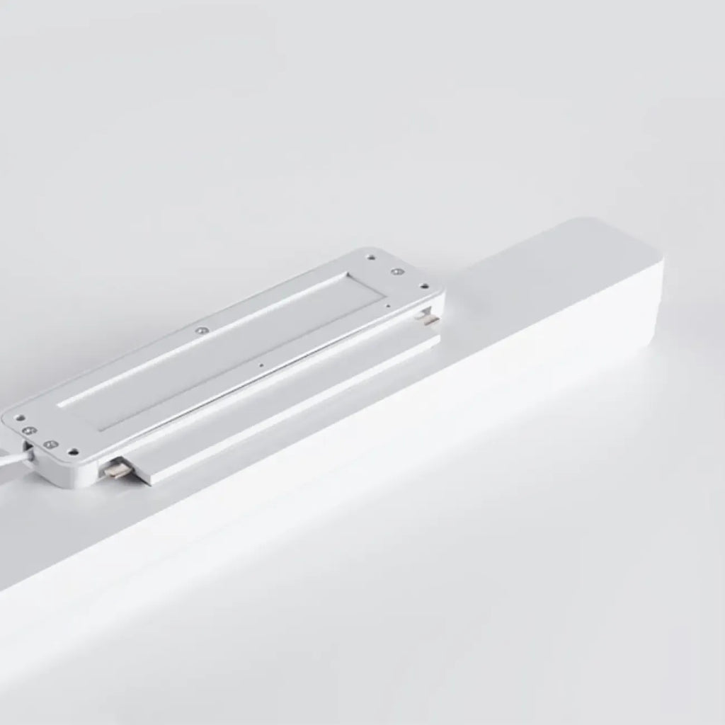 Applique murale LED rectangulaire minimaliste en plastique blanc pour salle de bain