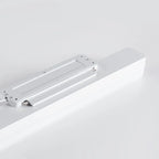 Applique murale LED rectangulaire minimaliste en plastique blanc pour salle de bain