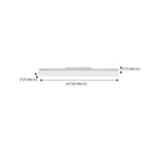 Applique murale LED rectangulaire minimaliste en plastique blanc pour salle de bain