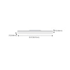 Applique murale LED rectangulaire minimaliste en plastique blanc pour salle de bain