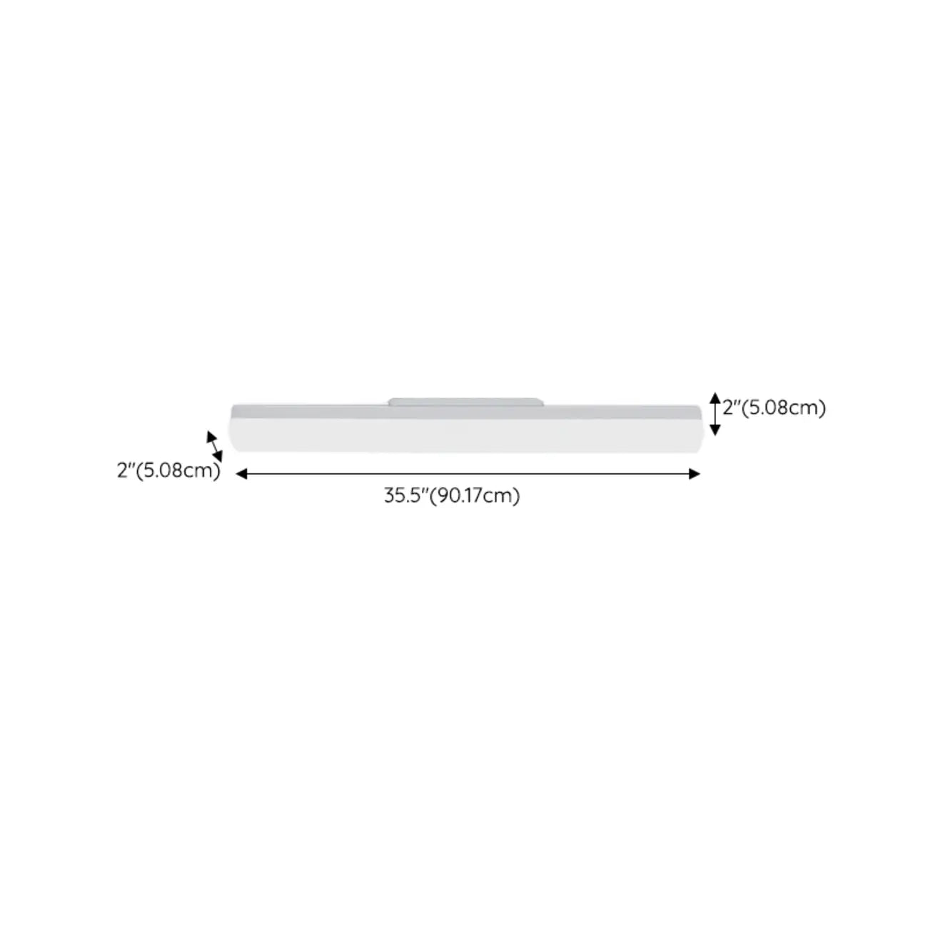 Applique murale LED rectangulaire minimaliste en plastique blanc pour salle de bain