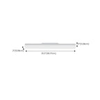 Applique murale LED rectangulaire minimaliste en plastique blanc pour salle de bain