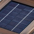 Lampadaires solaires d'extérieur modernes en bronze à rayures carrées