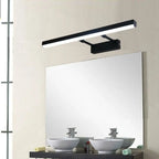 Applique murale moderne noire à LED pour salle de bain avec LED intégrée