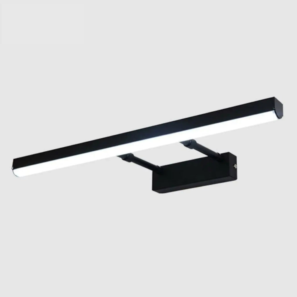 Applique murale moderne noire à LED pour salle de bain avec LED intégrée