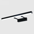 Applique murale moderne noire à LED pour salle de bain avec LED intégrée