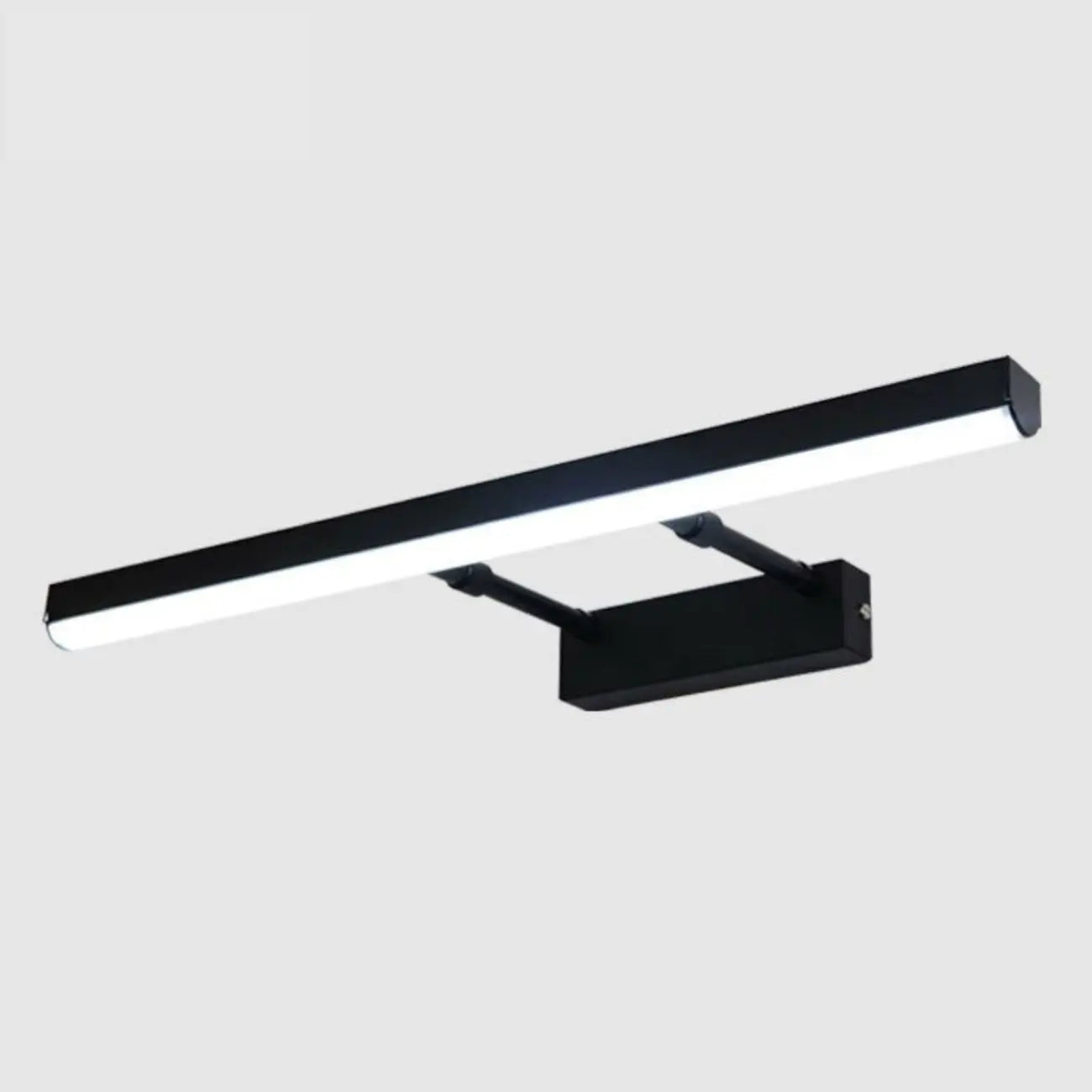 Applique murale moderne noire à LED pour salle de bain avec LED intégrée