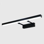 Applique murale moderne noire à LED pour salle de bain avec LED intégrée