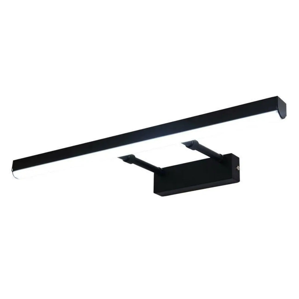 Applique murale moderne noire à LED pour salle de bain avec LED intégrée