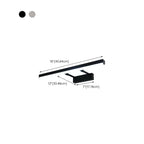 Applique murale moderne noire à LED pour salle de bain avec LED intégrée
