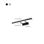 Applique murale moderne noire à LED pour salle de bain avec LED intégrée