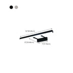 Applique murale moderne noire à LED pour salle de bain avec LED intégrée
