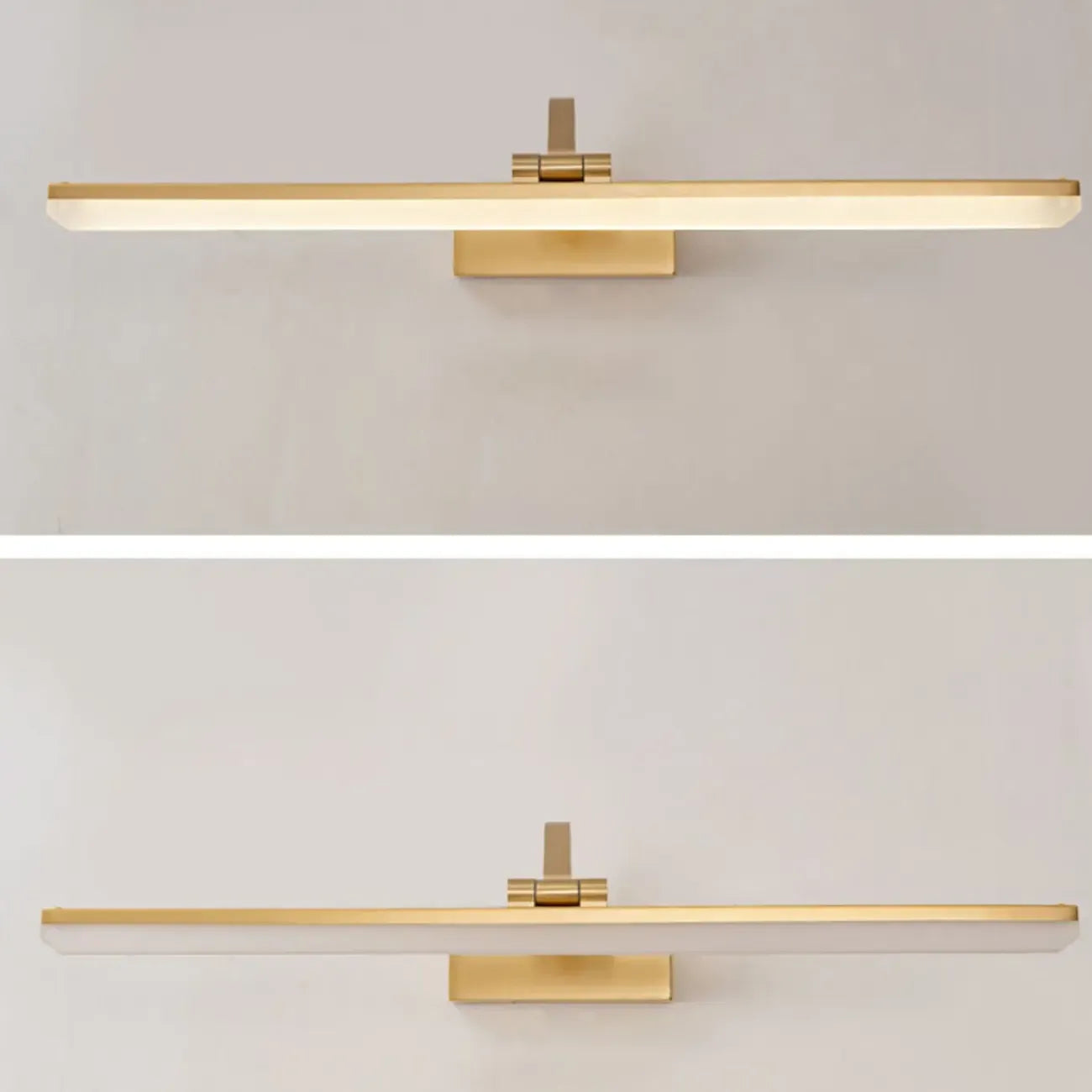 Barre lumineuse LED moderne pour salle de bain avec design linéaire