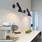 Applique murale minimaliste conique en métal noir pour la maison