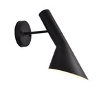 Applique murale minimaliste conique en métal noir pour la maison