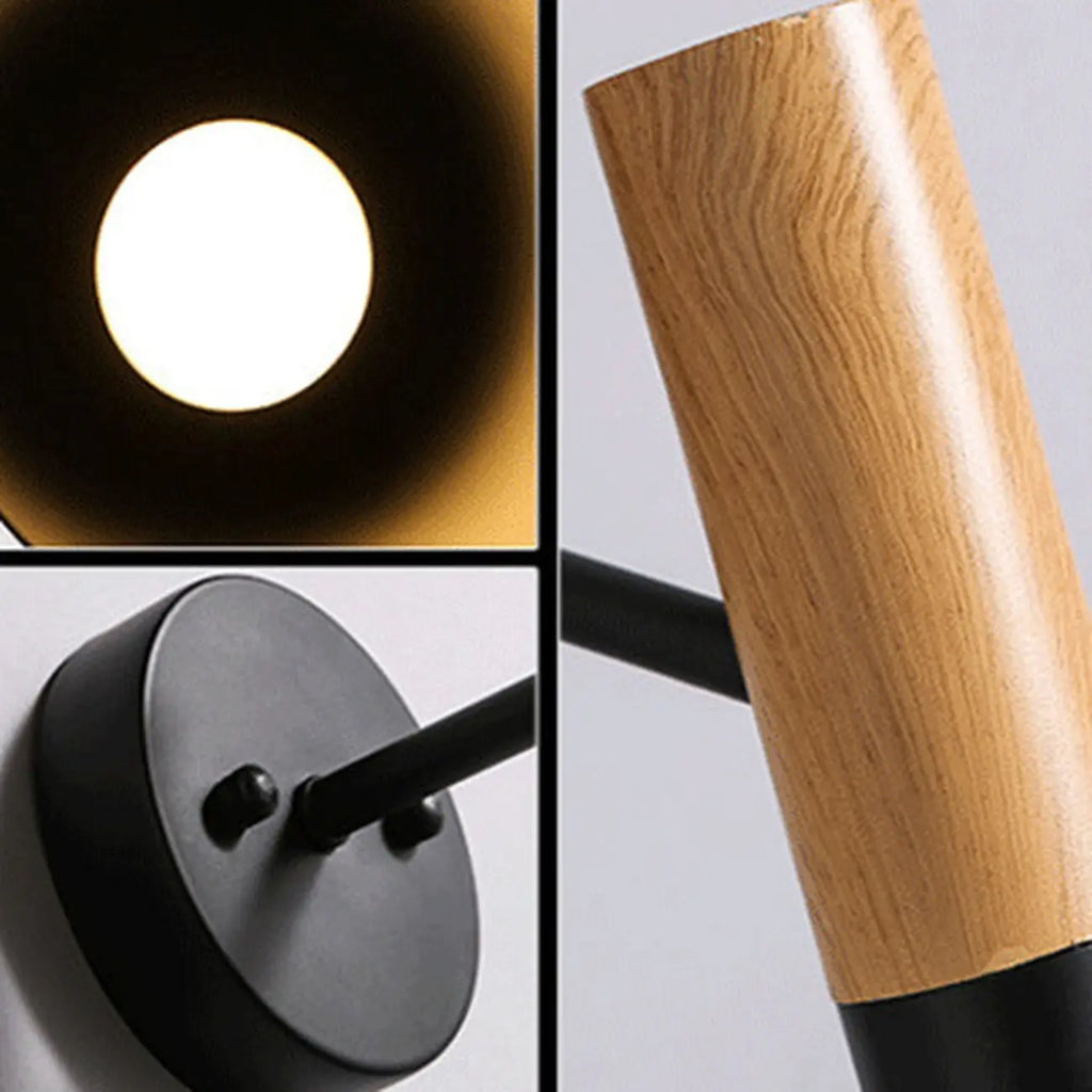 Applique murale minimaliste conique en métal noir pour la maison