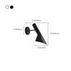 Applique murale minimaliste conique en métal noir pour la maison