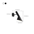 Applique murale minimaliste conique en métal noir pour la maison