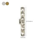 Applique murale cylindrique moderne à 4 lumières en cristal chromé