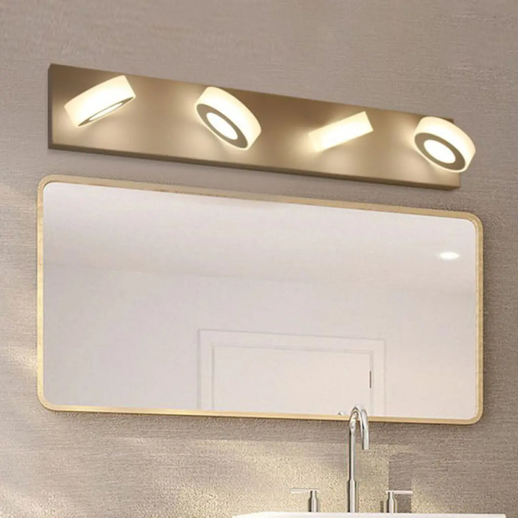 Applique murale moderne à LED pour salle de bain avec motif géométrique