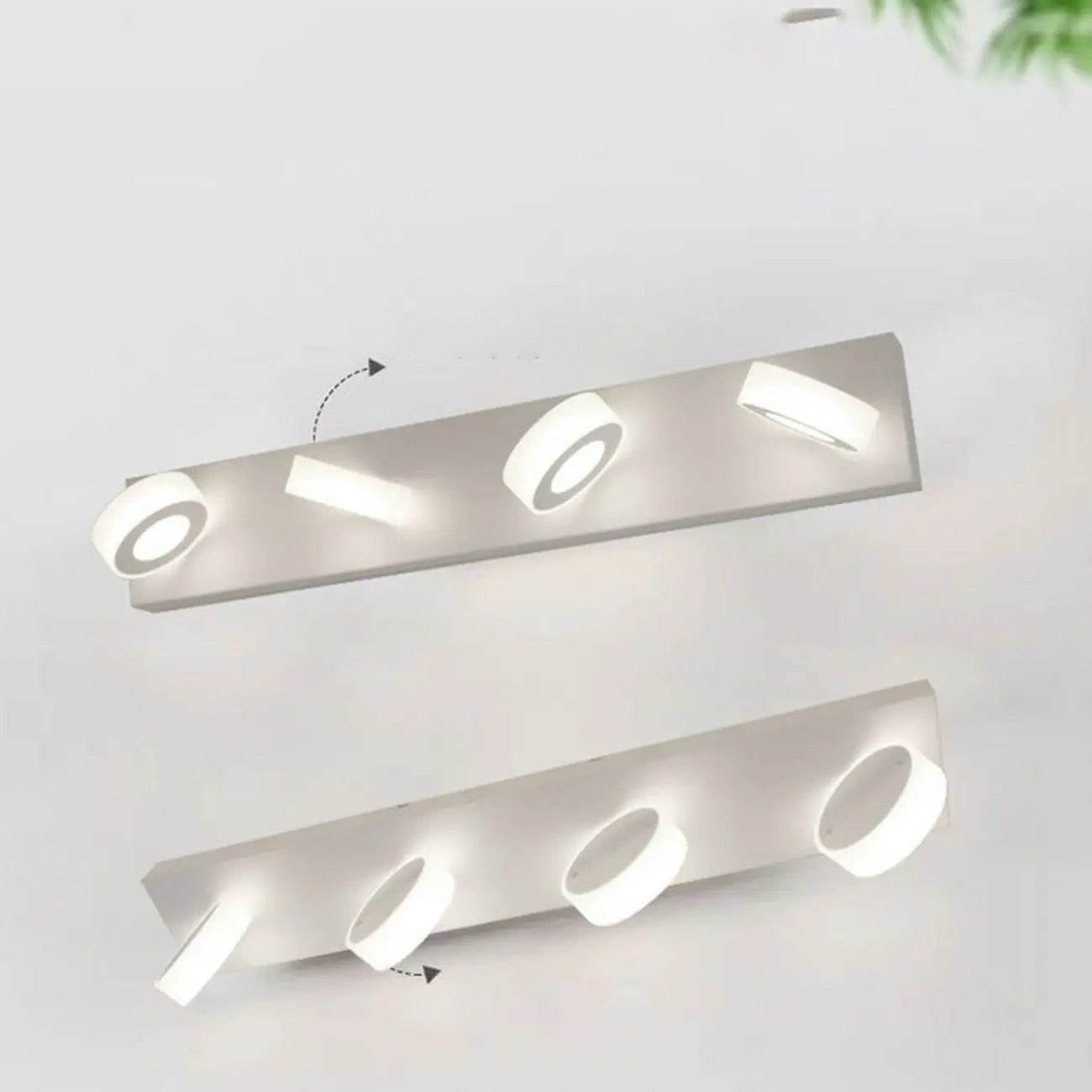Applique murale moderne à LED pour salle de bain avec motif géométrique