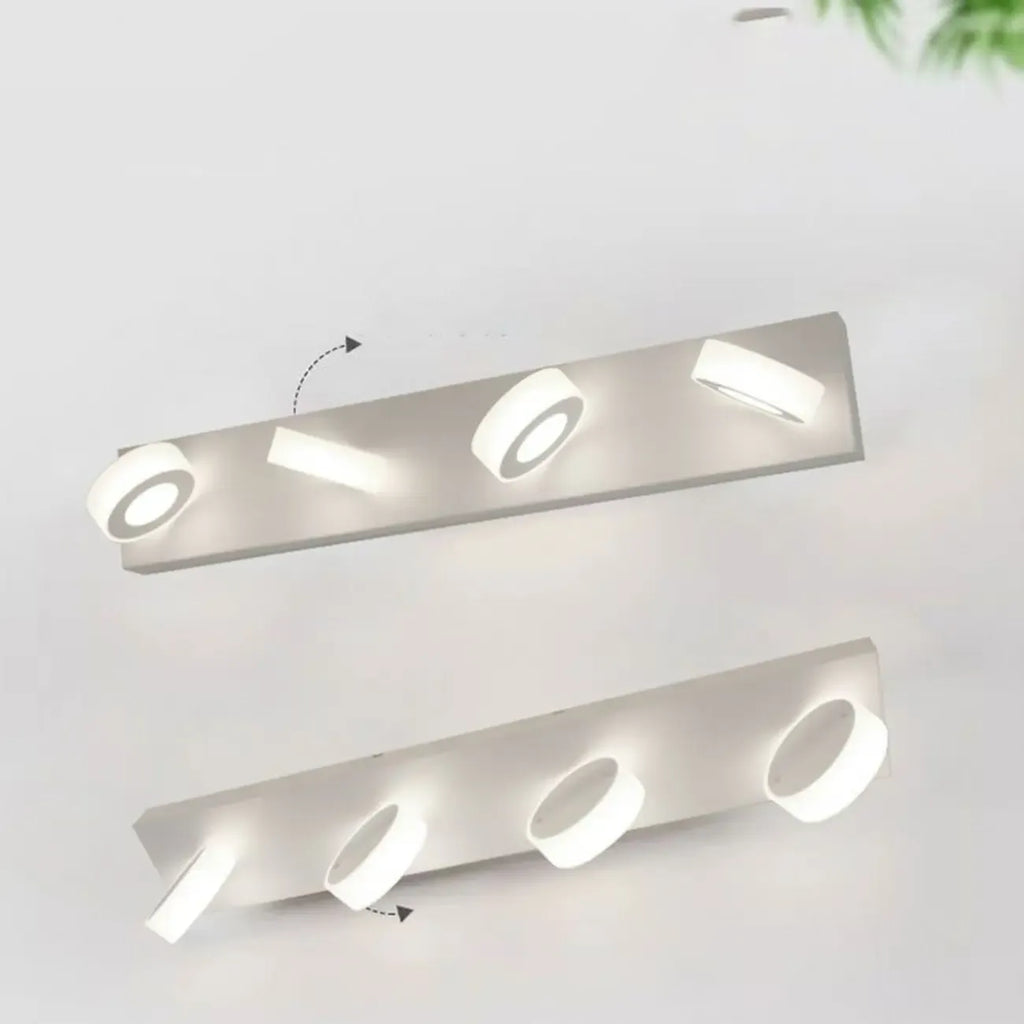 Applique murale moderne à LED pour salle de bain avec motif géométrique