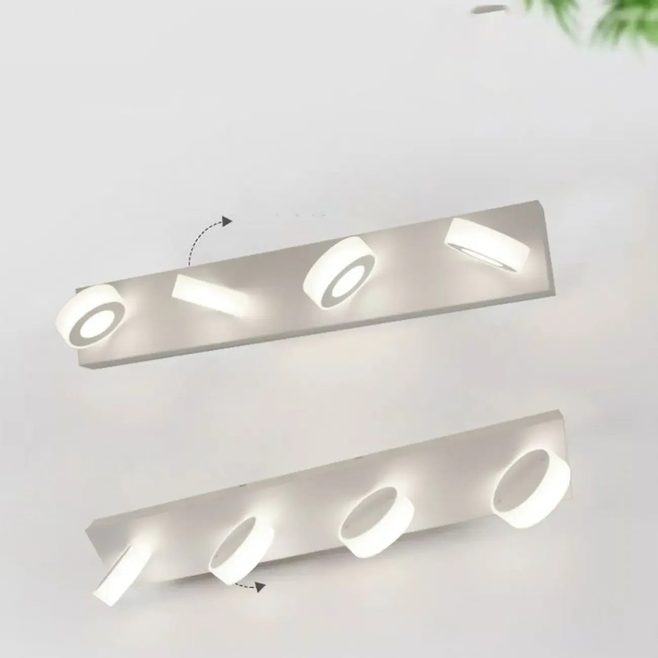 Applique murale moderne à LED pour salle de bain avec motif géométrique