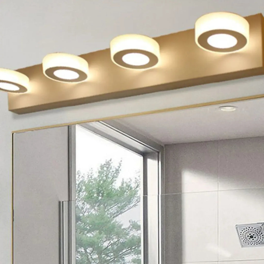 Applique murale moderne à LED pour salle de bain avec motif géométrique