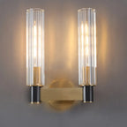 Mini applique murale cylindrique en cristal à LED pour salle de bain