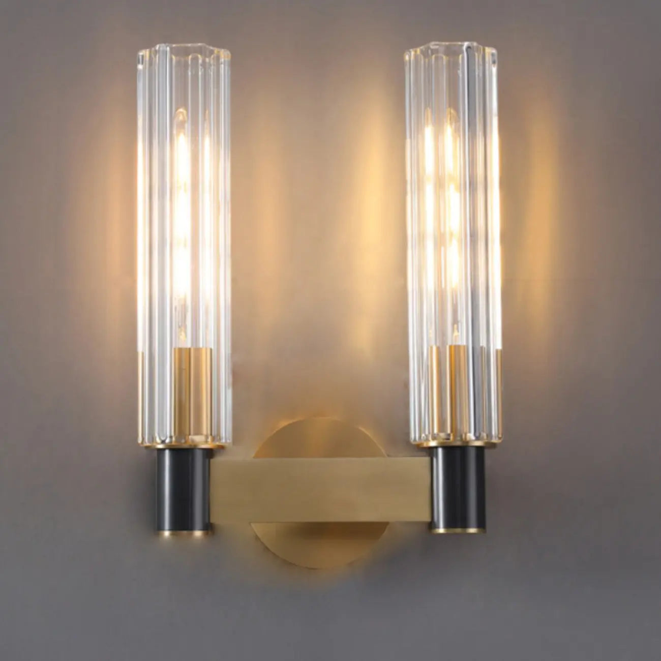 Mini applique murale cylindrique en cristal à LED pour salle de bain