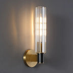 Mini applique murale cylindrique en cristal à LED pour salle de bain