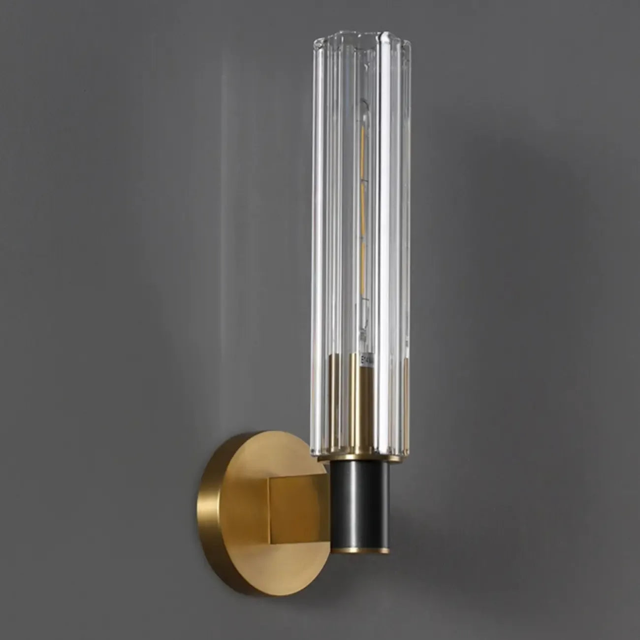 Mini applique murale cylindrique en cristal à LED pour salle de bain