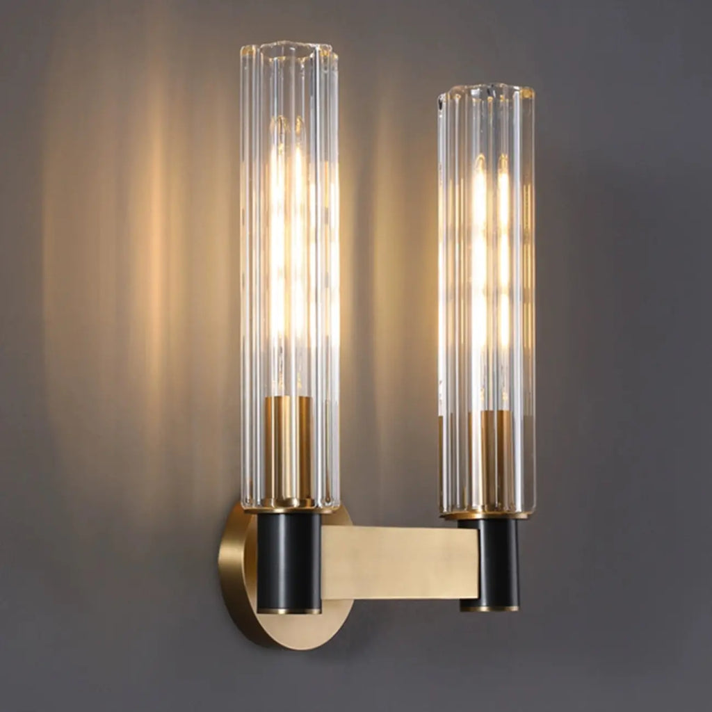 Mini applique murale cylindrique en cristal à LED pour salle de bain