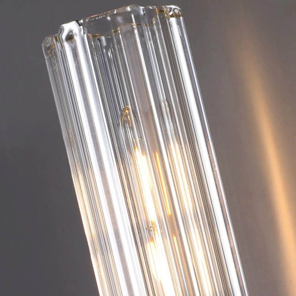 Mini applique murale cylindrique en cristal à LED pour salle de bain