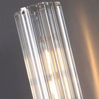 Mini applique murale cylindrique en cristal à LED pour salle de bain
