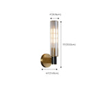 Mini applique murale cylindrique en cristal à LED pour salle de bain