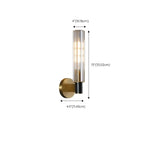 Mini applique murale cylindrique en cristal à LED pour salle de bain